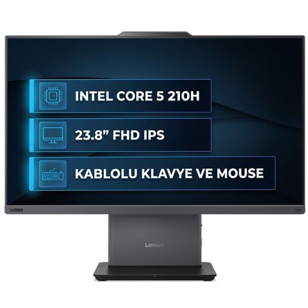 Lenovo ThinkCentre Neo 50a 24 Gen 5 Intel Core 5 210H 32GB 1TB SSD 23.8" FHD Freedos All In One Pc 12SC004GTR 003