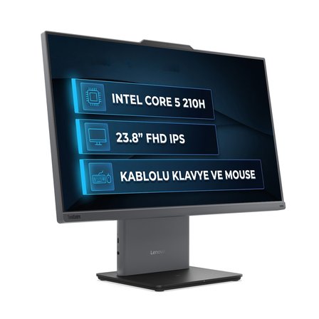Lenovo ThinkCentre Neo 50a 24 Gen 5 Intel Core 5 210H 32GB 1TB SSD 23.8" FHD Freedos All In One Pc 12SC004GTR 003