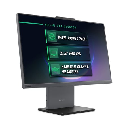 Lenovo ThinkCentre Neo 50a 24 Gen 5 Intel Core 7 240H 64GB 2TB SSD 23.8" FHD Freedos All In One Pc 12SC003YTR 006
