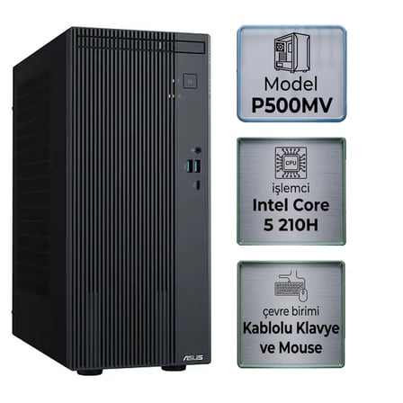 ASUS ExpertCenter P500 Intel Core 5 210H 8GB 512GB SSD Freedos Masaüstü Bilgisayar P500MV-C52108512B0D