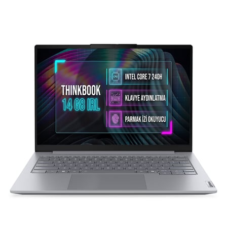 Lenovo ThinkBook 14 G8 IRL Intel Core 7 240H 16GB 512GB SSD 14" WUXGA Freedos Laptop, Notebook 21SG008LTX