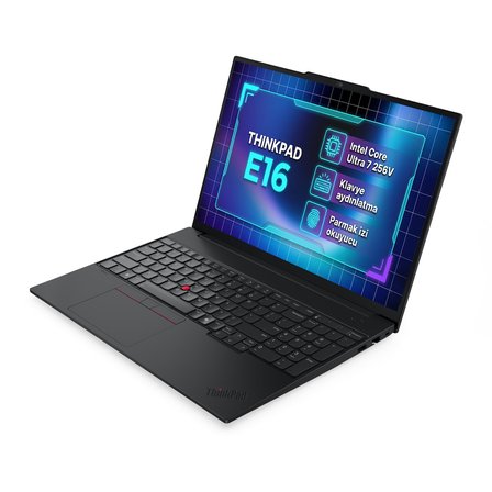 Lenovo ThinkPad E16 Gen 3 Intel Core Ultra 7 256V 16GB 512GB SSD 16" WUXGA Freedos Laptop, Notebook 22AY0037TX