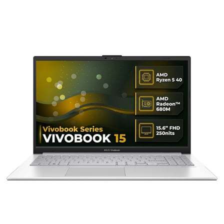 Asus Vivobook 15 AMD Ryzen 5 40 8GB 512GB SSD 15.6" FHD Freedos Laptop, Notebook E1504FA-BQ4891
