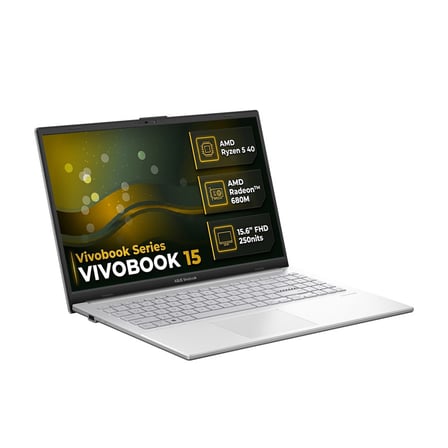 Asus Vivobook 15 AMD Ryzen 5 40 8GB 512GB SSD 15.6" FHD Freedos Laptop, Notebook E1504FA-BQ4891
