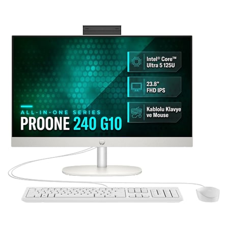 HP ProOne 240 G10 Intel Core Ultra 5 125U 16GB 512GB SSD 23.8" FHD Freedos All In One Bilgisayar D36TNET 001