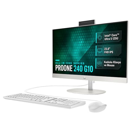 HP ProOne 240 G10 Intel Core Ultra 5 125U 16GB 512GB SSD 23.8" FHD Freedos All In One Bilgisayar D36TNET 001