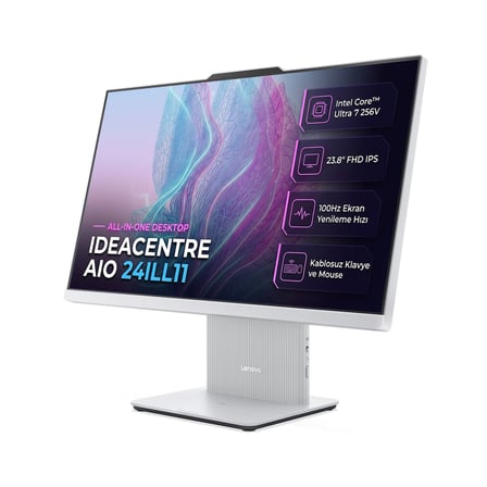 Lenovo Ideacentre 24ILL11 Intel Core Ultra 7 256V 16GB 512GB SSD 23.8" FHD Freedos All In One Pc F0JY001ATR