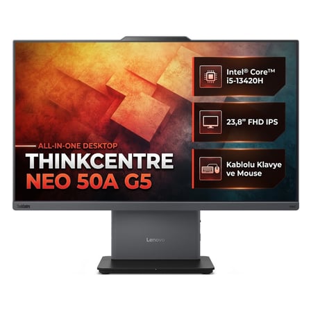 Lenovo ThinkCentre Neo 50a G5 Intel Core i5-13420H 16GB 512GB SSD 23.8" FHD Freedos All In One Pc 12SC000QTR 018