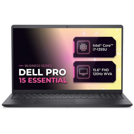 Dell Pro 15 Essential Intel Core i7-1355U 16GB 1TB SSD 15.6" FHD Ubuntu Laptop, Notebook PV15250_RPLU_008