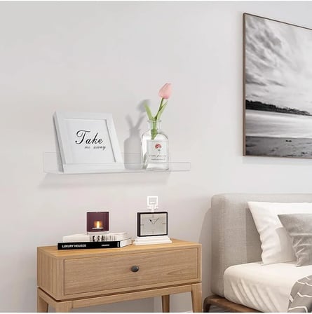 Şeffaf Duvar Raf (40cm x 10cm)