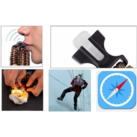 Survival Bileklik - Sos Multi Fonksiyonlu Hayatta Kalma Bilekliği