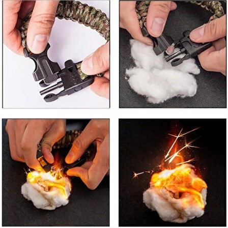 Survival Bileklik - Sos Multi Fonksiyonlu Hayatta Kalma Bilekliği