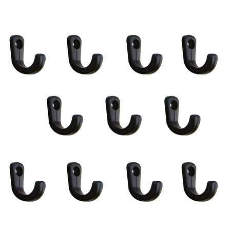 Tekli Anahtar, Bijuteri, Vitrin, Dekor Askısı - Siyah, 10x18x22 Mm