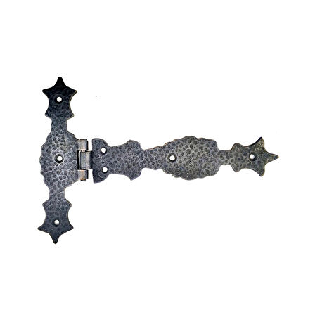 Antika Tarz Dekoratif Pirinç Kuyruklu Zambak Menteşe - 175x248 Mm, Oksit