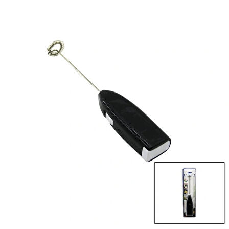 Pilli Renkli Süt Ve Kahve Köpürtücü - Karıştırıcı Mini Mikser