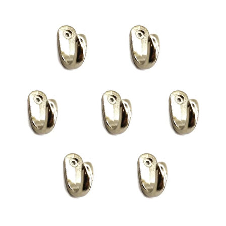 Büyük Tekli Fincan Askı, Dekor Askısı - Nikel, 12x23x30 Mm