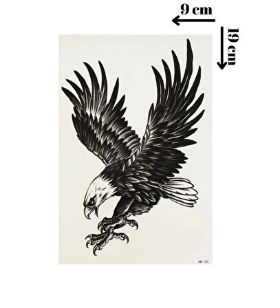 Kartal Geçici Dövme Şablonu - Ff037
