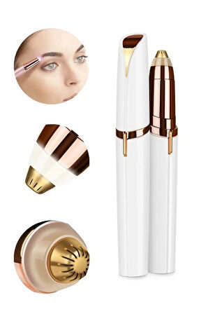 Kalem Tipi Taşınabilir İnce Uçlu Yüz Için Tüy Alıcı Kaş Bıyık Epilasyon Aleti (pil Dahildir)