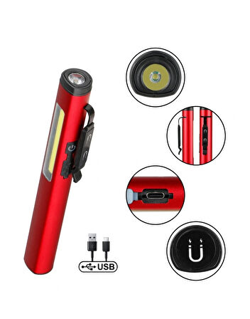 Profesyonel Şarjlı Mıknatıslı El Feneri Oto Feneri Çok Amaçlı Aydınlatma Çözümü