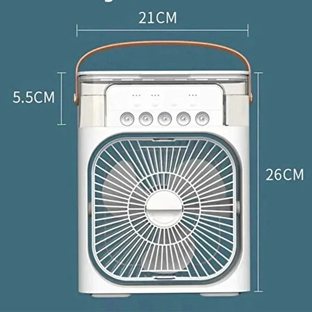 Su Hazneli Şarjlı Masa Vantilatörü