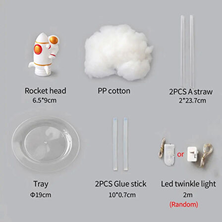 Kendin Yap Uçan Astronot Tasarımlı Gece Lambası