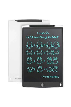 12 Inc Writing Lcd Grafik Dijital Kalemli Çizim Tableti Yazı Tahta Not Yazma Eğitim Tableti