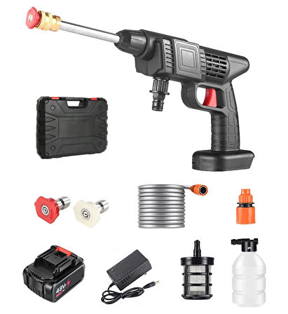 48v Şarjlı Çift Bataryalı Taşınabilir Basınçlı Oto Yıkama Bahçe Sulama Sı