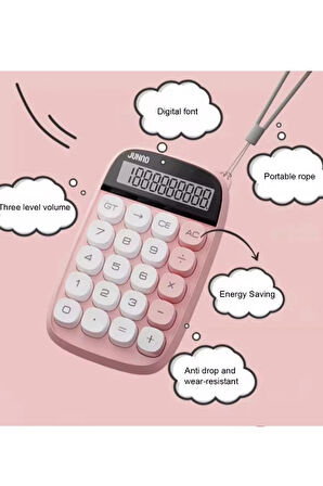 Sevimli Kare Tuşlu 10 Haneli Ldc Ekran Hesap Makinası Sarı