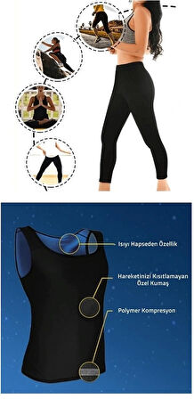 Termal Sauna Tayt + Atlet Takım ( Xxxl )  Neotex Terletme Takımı