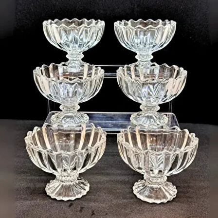 6'lı Kristal Çerezlik Seti