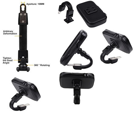 Bisiklet Ve Motosiklet Su Geçirmez Telefon Tutucu 6.2&quot;