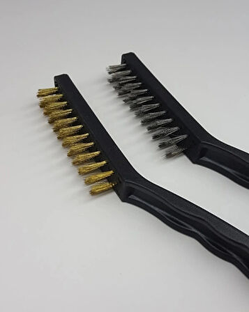 Dev Boy 2li Detay Temizlik Fırça Seti  Araba -mutfak Ocak - Fayans Temizlik Fırça (çelik-bakır)