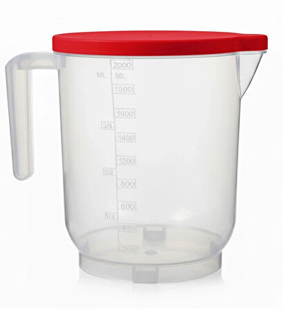 Pratik Mutfak Ölçü Kabı - 2 Litre Dereceli Şeffaf Hazne Bpa Free