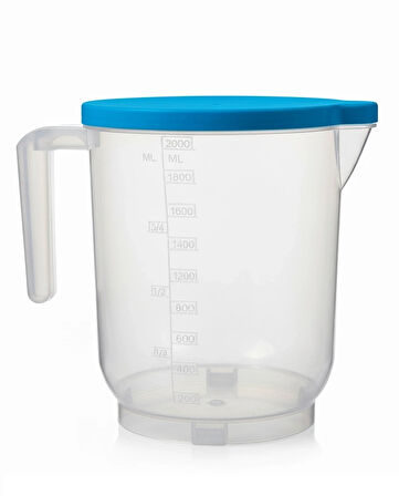 Pratik Mutfak Ölçü Kabı - 2 Litre Dereceli Şeffaf Hazne Bpa Free