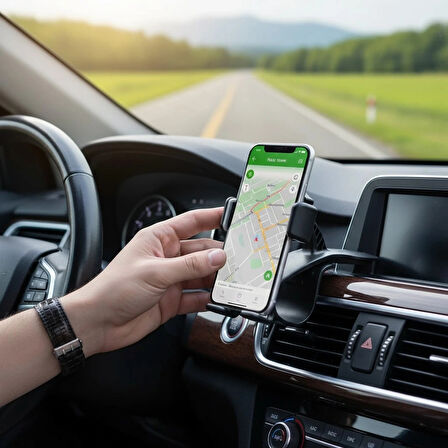 Araç İçi Telefon Tutucu (klipsli, 360 Derece Döner Gösterge Panelli, Dikiz Aynası Ve Masa Kullanımı)