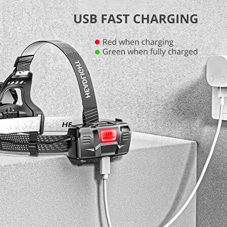 Ps-8002 Sensörlü Zoomlu Profesyonel Şarjlı Kafa Lambası