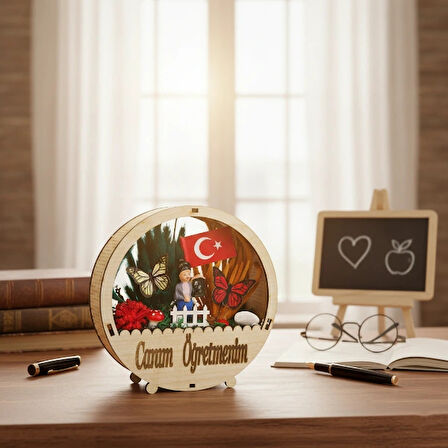 Yuvarlak Saksı Teraryum - Öğretmenler Günü Hediyesi