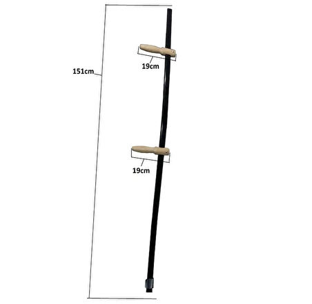 Tırpan Sapı Takımı - Metal Sap, Elcik, Bilezik Ve Alyan