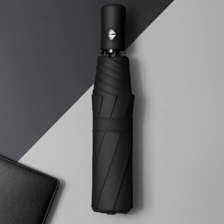 Siyah Kılıflı Otomatik Kompakt Şemsiye