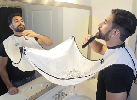 Pratik Sakal Kesme Örtüsü - Beyaz