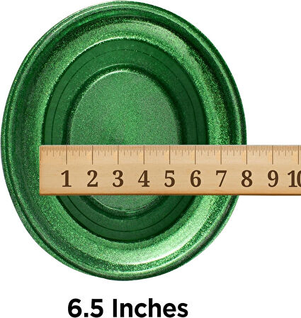 Yeşil Renk Parıltılı Simli Fötr Silindir Parti Şapkası