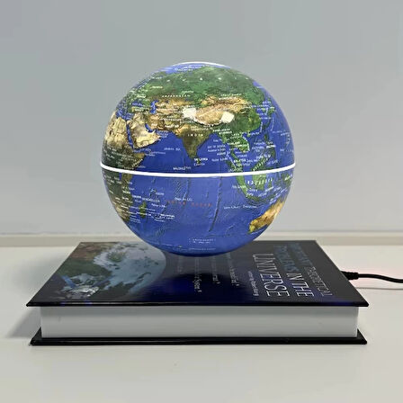 Kitap Şeklinde Manyetik Dönen Işıklı Dünya Küre