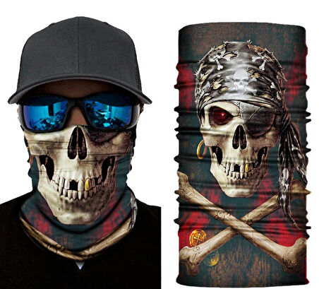 Motorcu Boyunluk Baf Buff Bandana 25x48 Cm Model 2