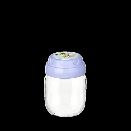 Vintage  Dekoratif  Desenli Cam Kavanoz 425ml - 14,3 Oz