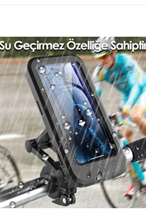 Gidon Bağlantılı Su Geçirmez Mıknatıslı Motorsiklet Telefon Tutucu
