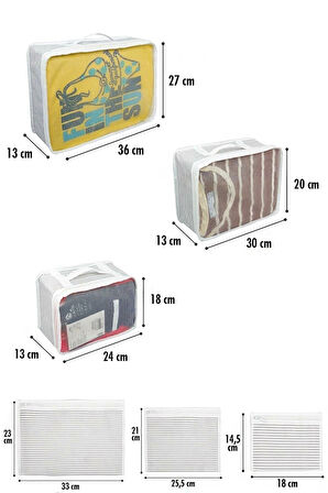 Anne Bebek Hastane Çantası Düzenleyici Organizer 6 Parça