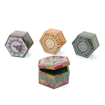 Obsidian Taşı Kutu Model 6