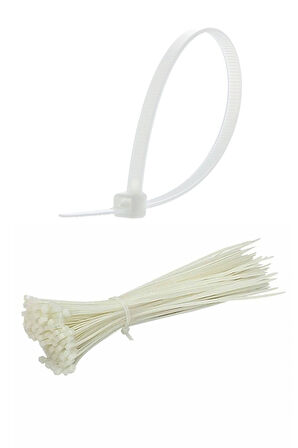 100 Adet Plastik Cırt Kelepçe Kablo Bağı Kablo Düzenleyici-4.8 X 380 Mm