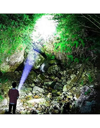 El Feneri 8 Mod Şarjlı Fosforlu Mıknatıslı Led El Feneri