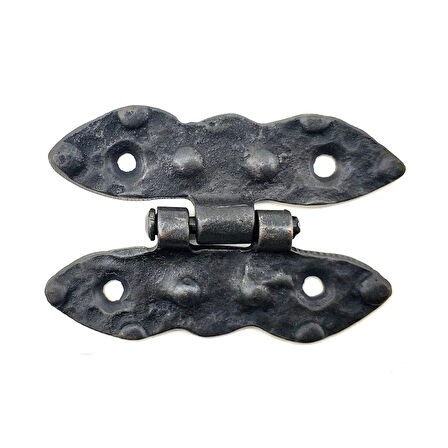 Antika Tarz Dekoratif Pirinç Bodur Menteşe - 75x50 Mm, Oksit